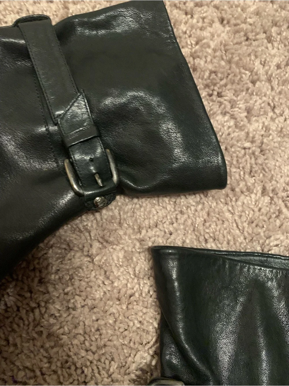 Stuart Weitzman Nappa Slouchy Wedge Boots Black